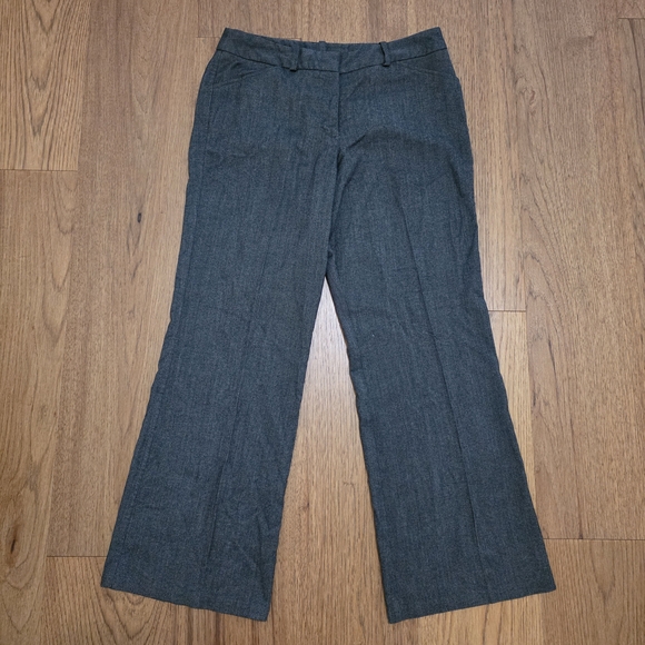 Worthington Dark Gray Petite Modern Fit Trousers Womens's Size 10P Wide Leg - Picture 1 of 9